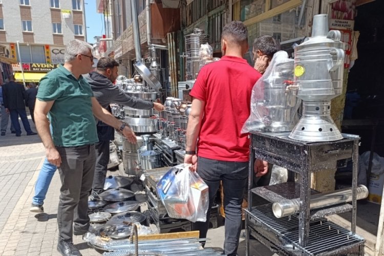 Van'da mangal ve semaver satışları arttı