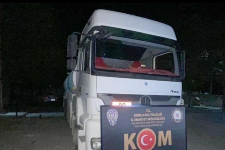 Kırklareli'nde 9 bin 600 litre karışımlı yakıt ele ge&ccedil;irildi