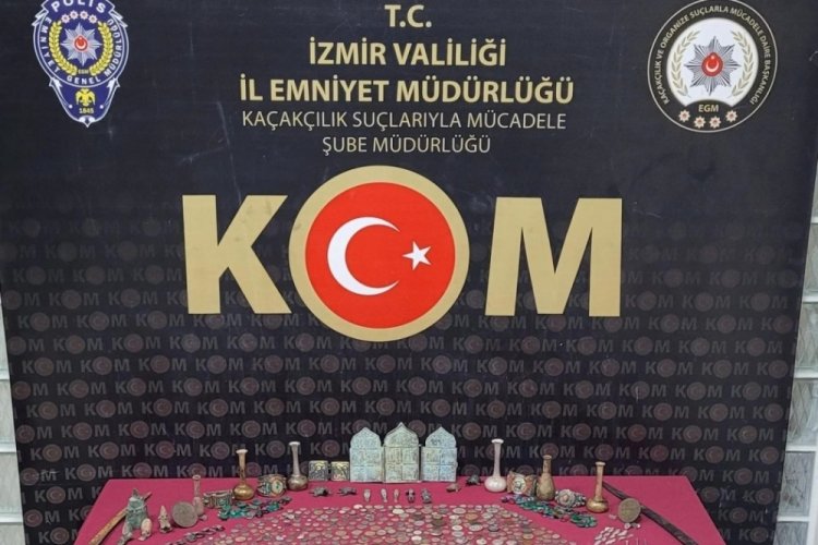 İzmir'de 9 milyon 500 TL değerinde tarihi eser ele ge&ccedil;irildi