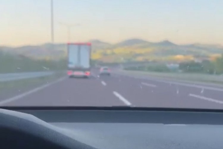 Bursa'da tır s&uuml;r&uuml;c&uuml;s&uuml; 180 kilometre hız yaptı!
