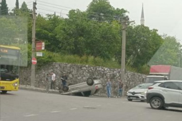 Bursa'da ara&ccedil; takla attı