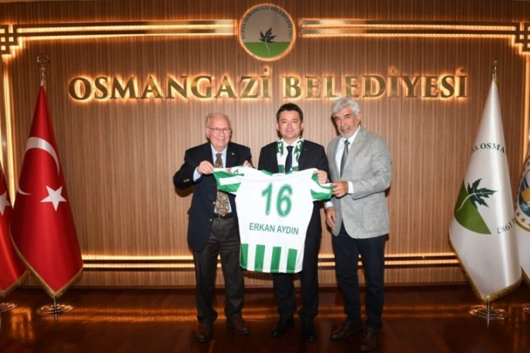 Bursaspor Başkanı, Erkan Aydın'ı ziyaret etti