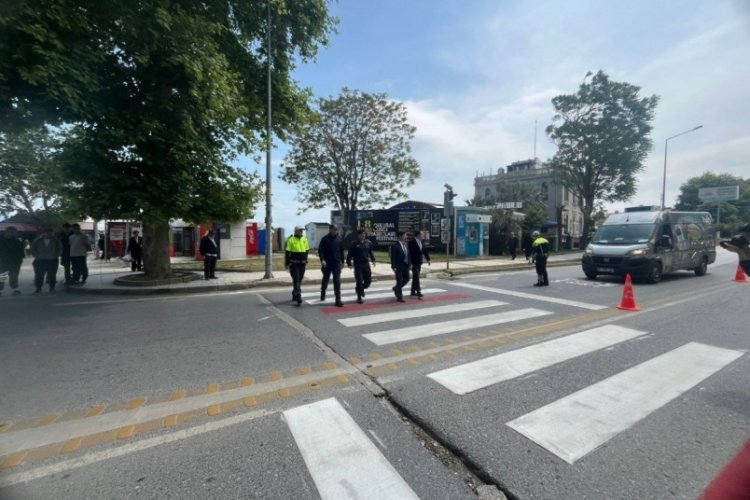Bursa Mudanya'da yaya ge&ccedil;idi &ouml;n&uuml;nde denetim yapıldı