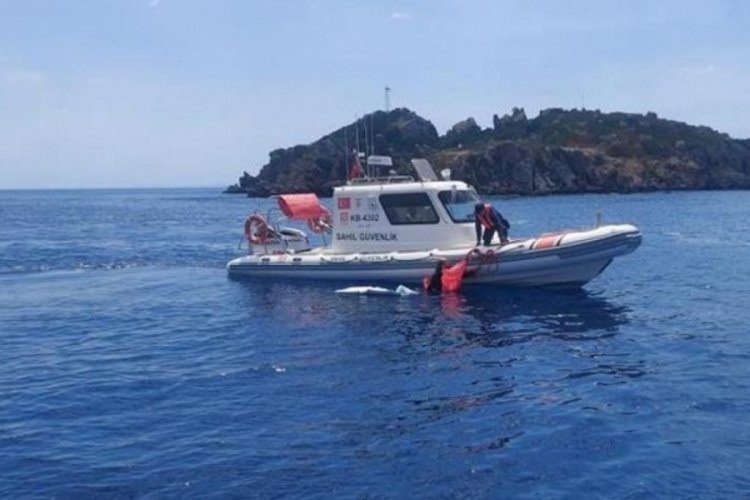 Bodrum'dan Yunanistan'a y&uuml;zmeye &ccedil;alışan ka&ccedil;ak g&ouml;&ccedil;men yakalandı
