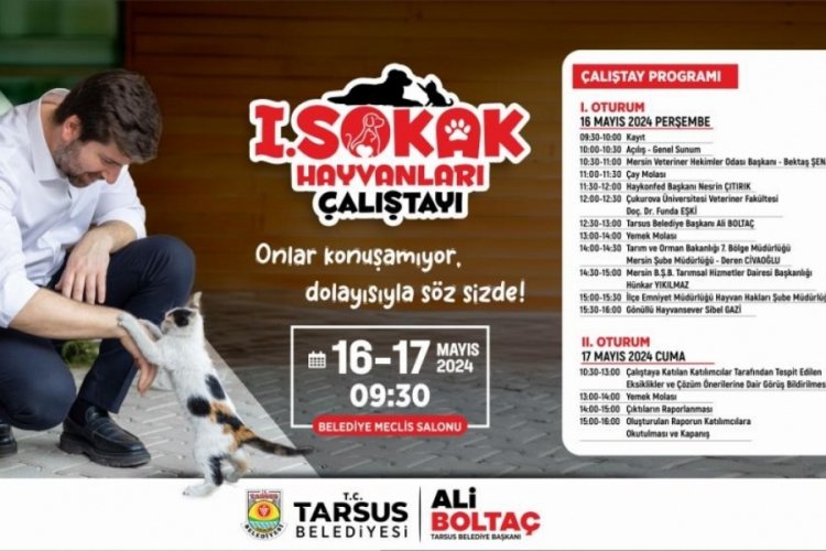 Mersin Tarsus'ta 'Sokak Hayvanları &Ccedil;alıştayı' d&uuml;zenlenecek