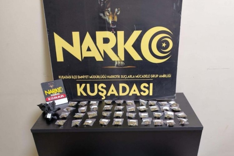 Aydın'da esrarla yakalanan motosikletli tutuklandı