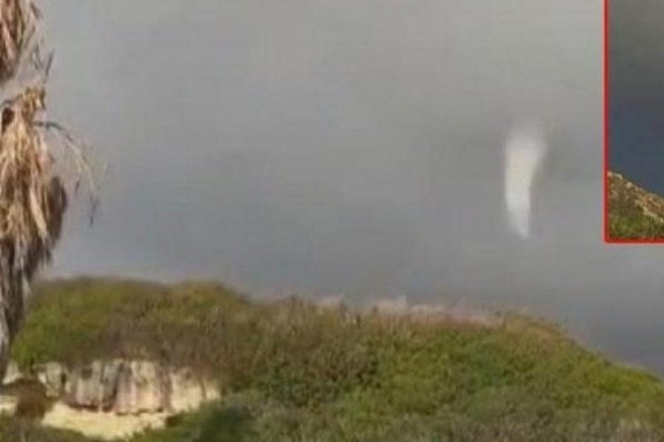 Hatay'da &ccedil;ıkan hortum kamerayla g&ouml;r&uuml;nt&uuml;lendi