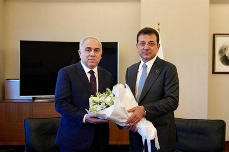 İstanbul B&uuml;y&uuml;kşehir Belediye Başkanı İmamoğlu, Fatih Belediye Başkanı Turan'ı ziyaret etti