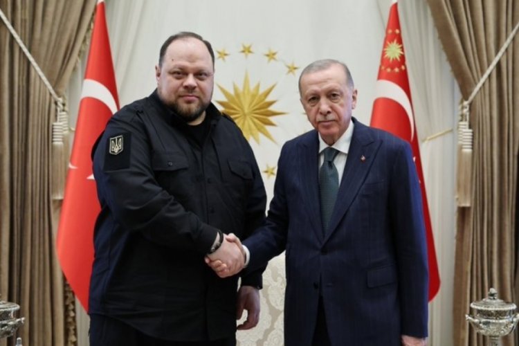Cumhurbaşkanı Erdoğan, Ukrayna Meclis Başkanı Stefanchuk'u ağırladı