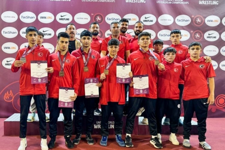 Millilerden 15 Yaş Altı Avrupa G&uuml;reş Şampiyonası'nda 7 madalya