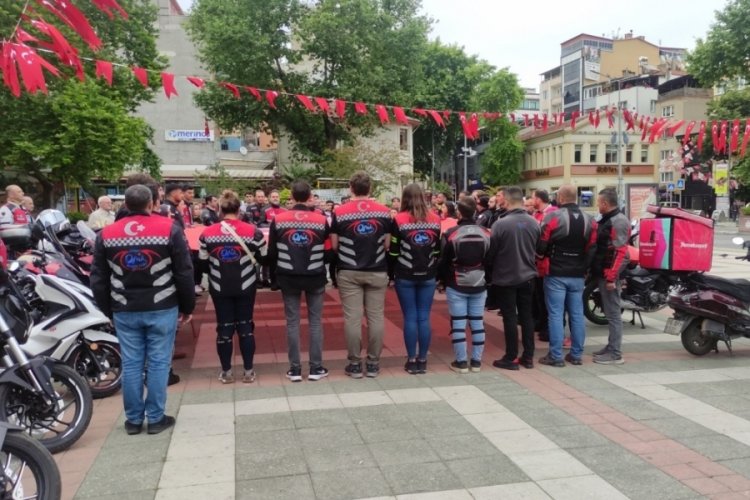 Orhangazi'de motosikletlerle 19 Mayıs konvoyu