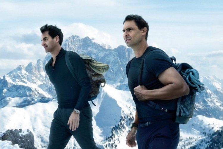 Tenis şampiyonları Federer ve Nadal moda kampanyasında buluştu