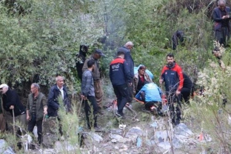 Hakkari'de ağa&ccedil;tan d&uuml;şerek yaralanan kadının yardımına Mehmet&ccedil;ik koştu