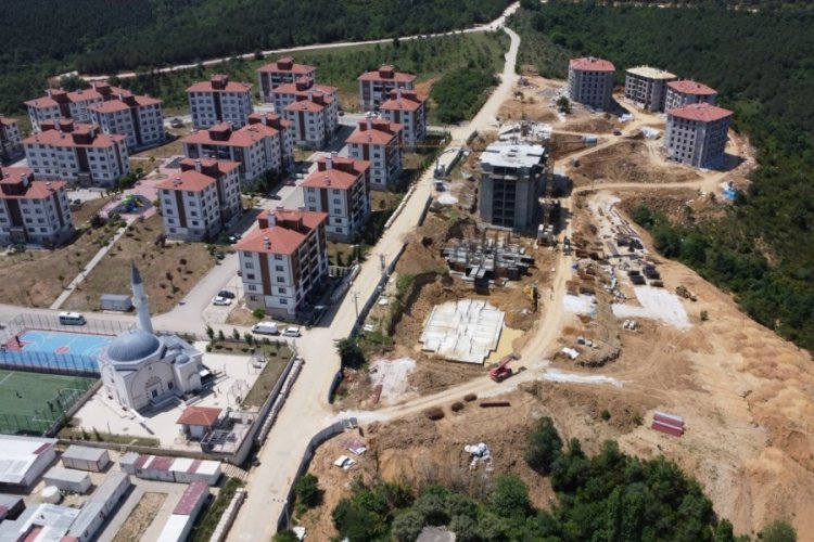Bursa'da yeni TOKİ projesinde bloklar y&uuml;kseliyor