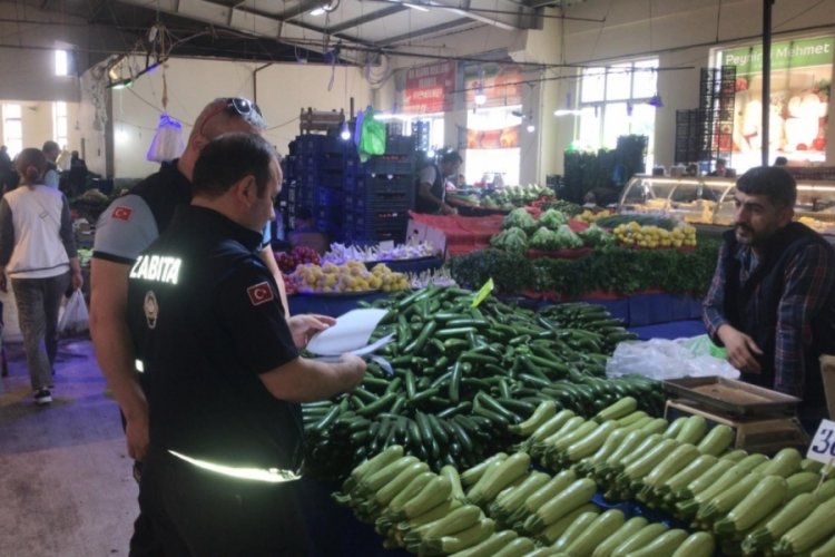 Bursa Orhangazi pazar yerinde denetim