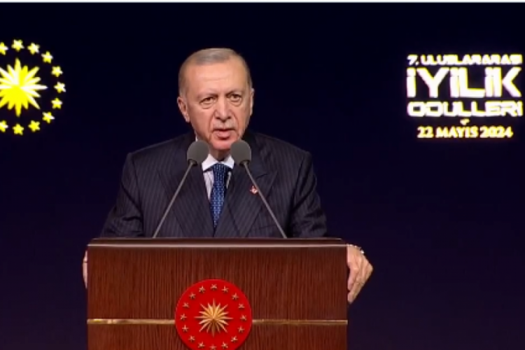 Cumhurbaşkanı Erdoğan, Uluslararası İyilik &Ouml;d&uuml;lleri T&ouml;reni'nde konuştu