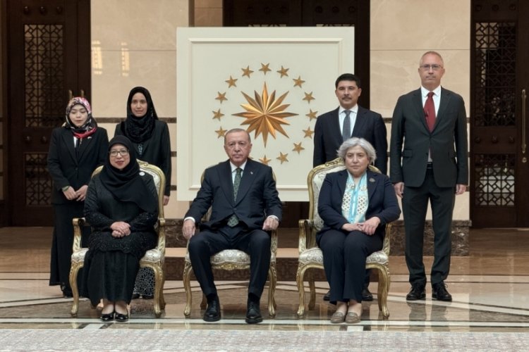 Cumhurbaşkanı Erdoğan g&uuml;ven mektuplarını kabul etti