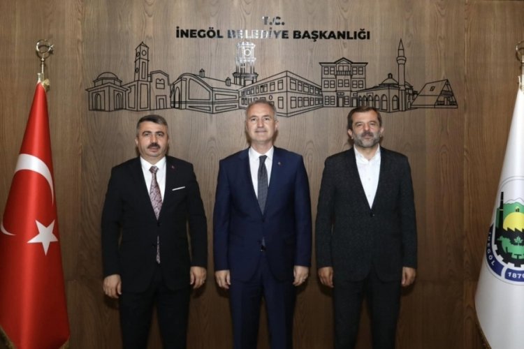 Yıldırım ve G&uuml;rsu Belediyesi Başkanlarından Başkan Taban'a ziyaret