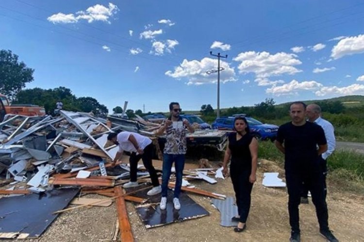 Edirne'de 'Tiny House' yıkımı yapıldı!