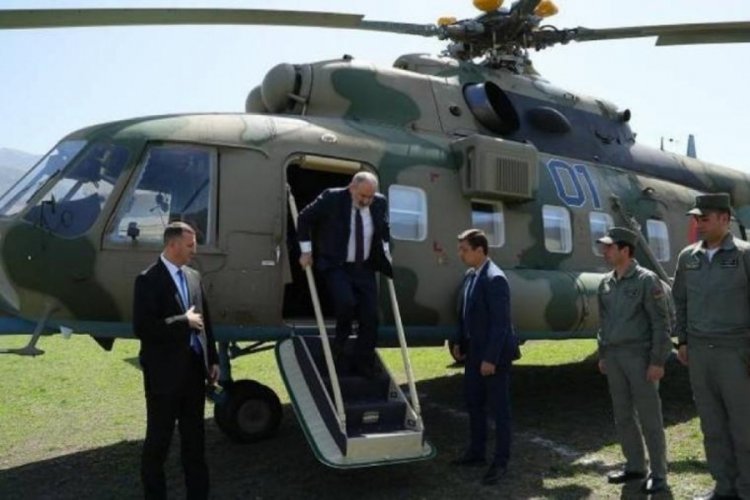 Ermenistan Başbakanı Paşinyan'ı taşıyan helikopter acil iniş yaptı