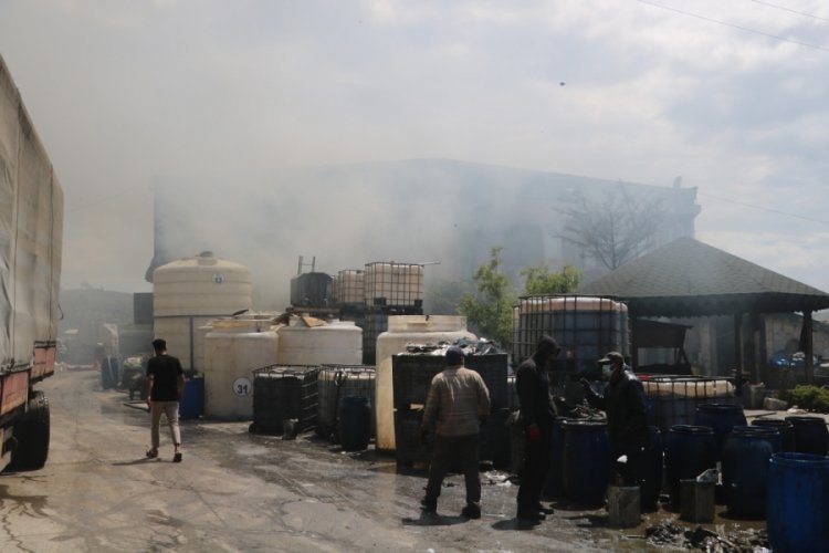 Hatay'da Zeytinyağı fabrikasında korkutan yangın!