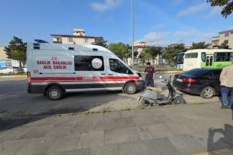 Tokat'ta motosikletin &ccedil;arptığı yaya yaralandı