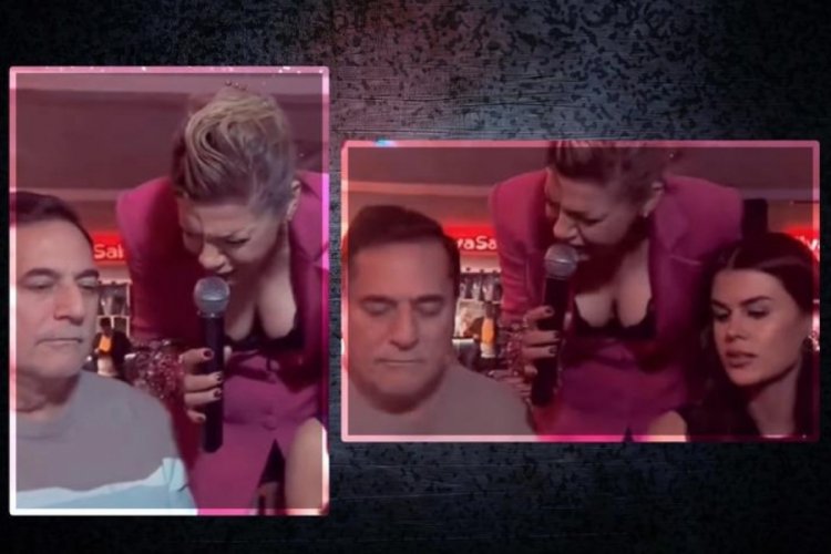 O anlar viral oldu! "Bakmamak i&ccedil;in direniyor"