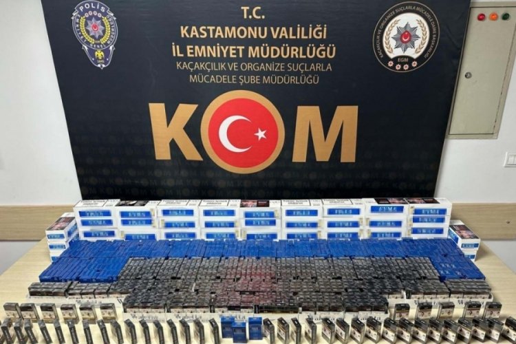 Kastamonu'da binlerce makaron ele ge&ccedil;irildi: 1 g&ouml;zaltı