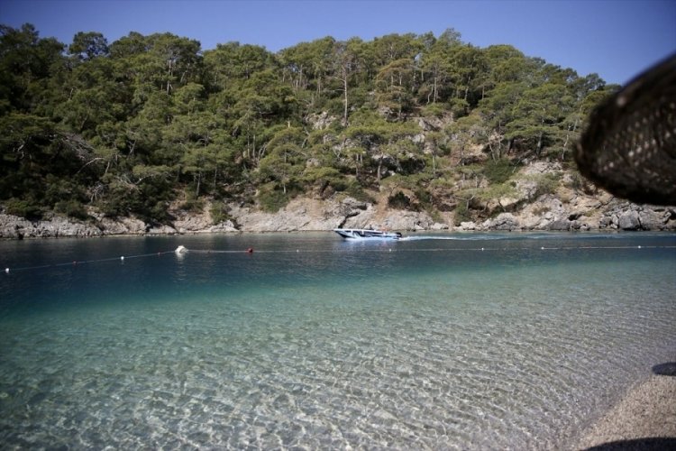Muğla'nın mavi bayraklı plajına yoğun ilgi