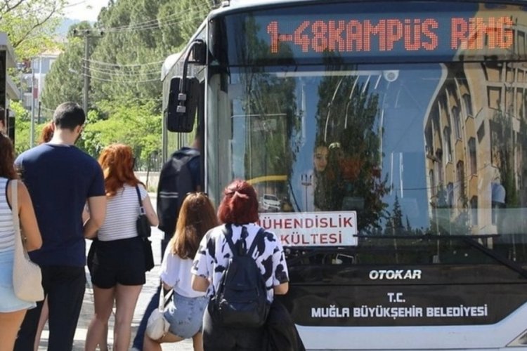 Muğla'da toplu taşıma &ouml;ğrencilere 1 TL!