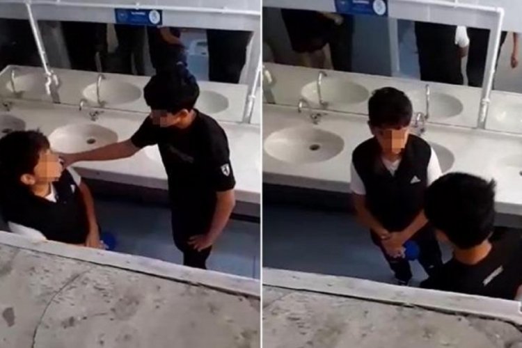 3 &ouml;ğrenci, okul arkadaşlarını tuvalette darbedip g&ouml;r&uuml;nt&uuml; &ccedil;ekti