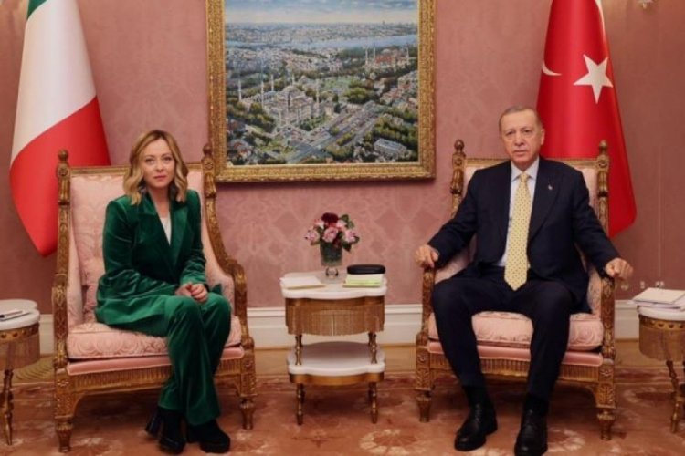Cumhurbaşkanı Erdoğan, İtalya Başbakanı Meloni ile g&ouml;r&uuml;şt&uuml;