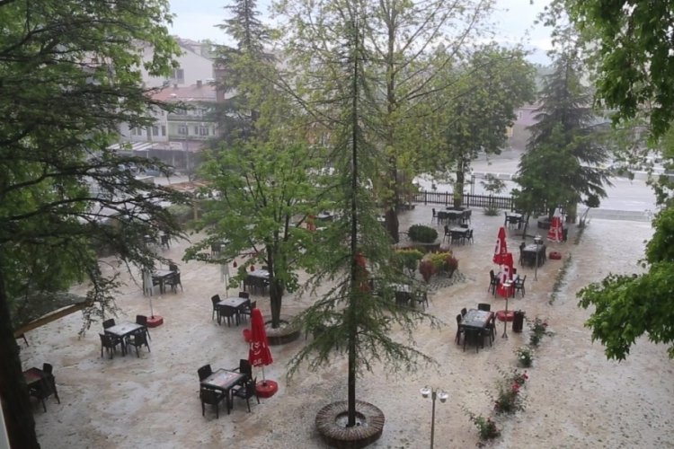Denizli'yi şiddetli dolu yağışı fel&ccedil; etti
