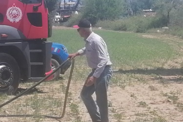 Antalya'da sigarayla yaktığı sazlık alanı itfaiye ile birlikte s&ouml;nd&uuml;rd&uuml;