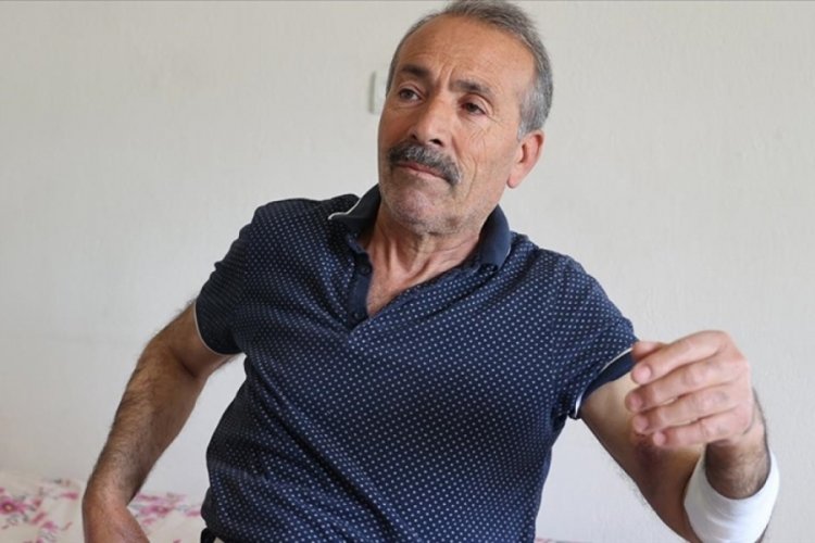 Ekmek almaya giderken k&ouml;peklerin saldırısında yaralandı