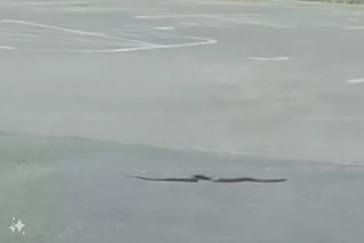 Bursa'da yolunu şaşıran yılan mahkeme binasında g&ouml;r&uuml;ld&uuml;!