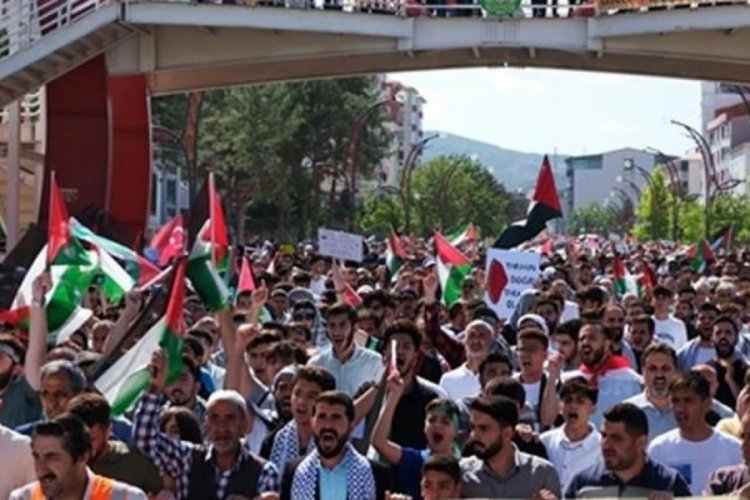 Malatya'da ve Bing&ouml;l'de İsrail protesto edildi