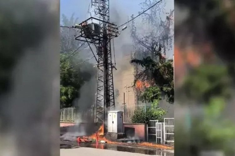 Şanlıurfa'da trafo alev alev yandı!