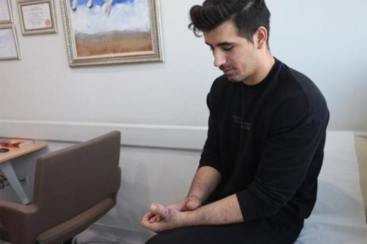 350 tonluk kaza! Doktorlar ayak parmaklarını eline nakletti