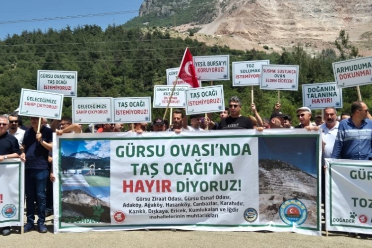 Bursalılar G&uuml;rsu'da taş ocağı istemiyor