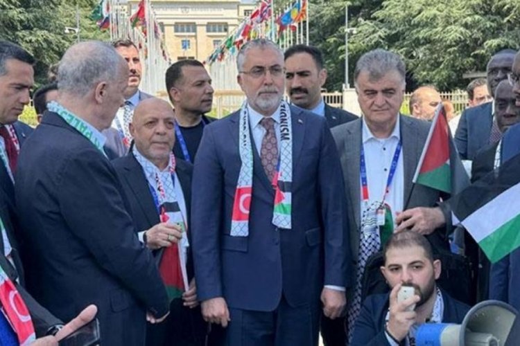 Bakan Işıkhan, Filistin'e destek eylemine katıldı