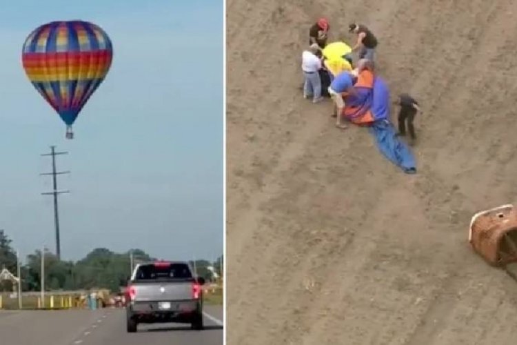 Sıcak hava balonu elektrik hatlarına &ccedil;arptı, &uuml;&ccedil; kişi ağır yaralandı