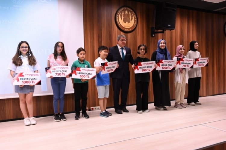Bursa'da Dilimizin Zenginlikleri Projesi'nin &ouml;d&uuml;l t&ouml;reni ger&ccedil;ekleşti