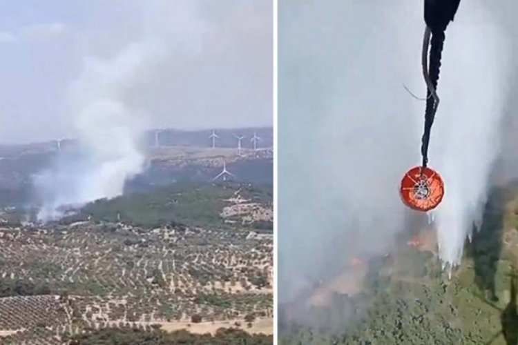 İzmir'de orman yangını: Ekipler m&uuml;dahale ediyor