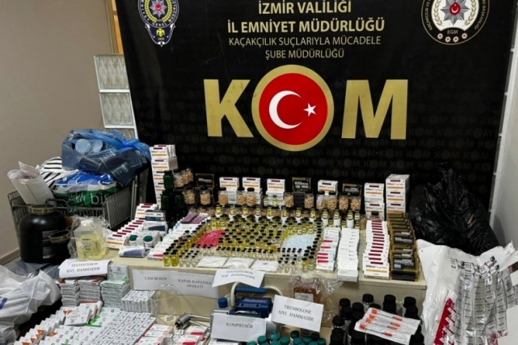 Sahte v&uuml;cut geliştirme ilacı satarak insanları zehirleyen şebekeye operasyon