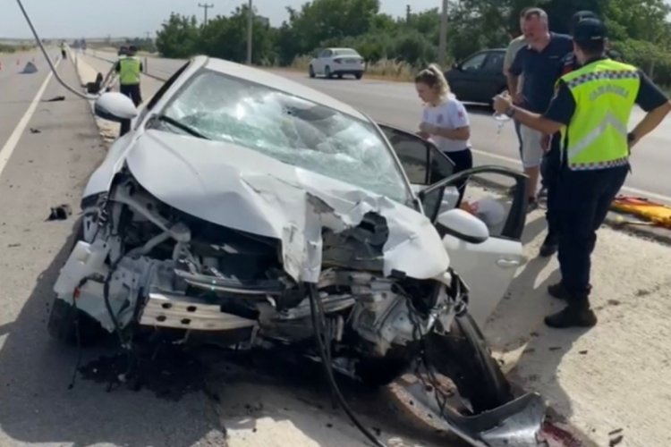 G&ouml;nen'de tek taraflı trafik kazası: 1 yaralı