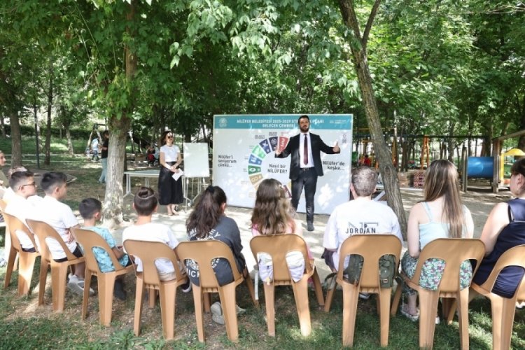 Bursa'da kadınlar ile &ccedil;ocuklar, Nil&uuml;fer'in geleceği ile ilgili fikir ve &ouml;nerilerini sundu