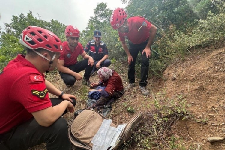 Bursa'da kayıp yaşlı kadını jandarma buldu!
