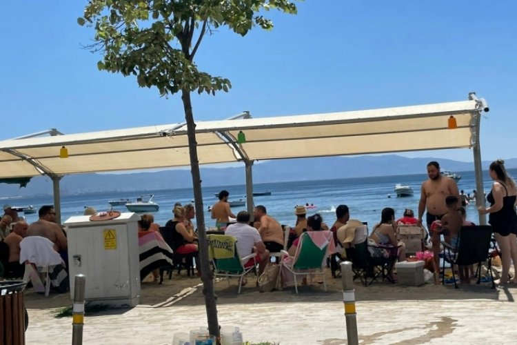 Bursa Kumla'da şezlong koyacak yer kalmadı!