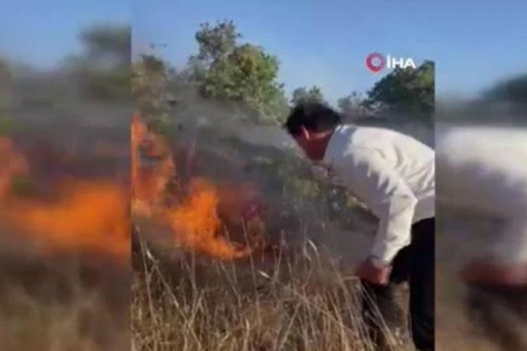Manisa'da &ccedil;ıkan yangını itfaiye ve vatandaşlar s&ouml;nd&uuml;rd&uuml;